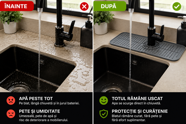 1+1 GRATIS Covoraș de scurgere din silicon pentru chiuvetă