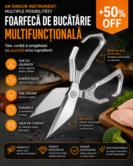FOARFECĂ DE BUCĂTĂRIE MULTIFUNCȚIONALĂ