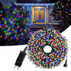Instalație LED 15m, Fir Transparent, Lumină Multicolora de Crăciun