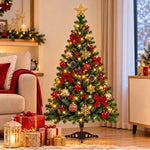 Brad Artificial de Crăciun 120 cm – Verde, cu Suport Inclus 🎄