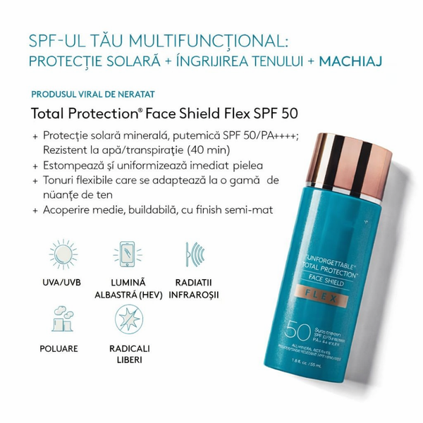 SPF 50 SI FOND DE TEN CARE SE ADAPTEAZA LA CULOAREA PIELII TALE